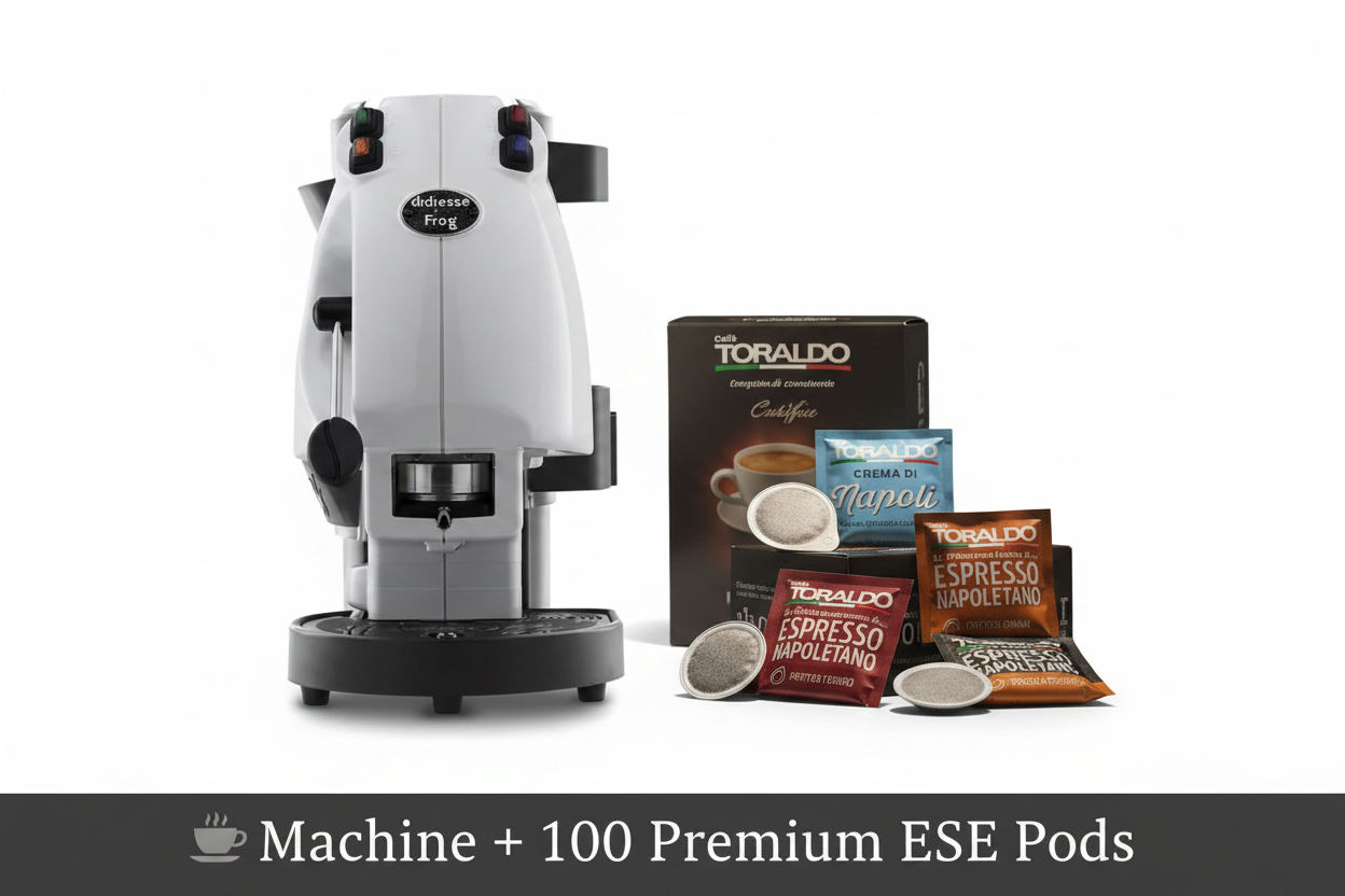 Espresso Starter Bundle - Frog White + Toraldo Pods