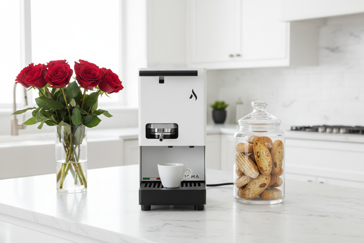 Aroma Machine with Biscotti and Roses - White Kitchen