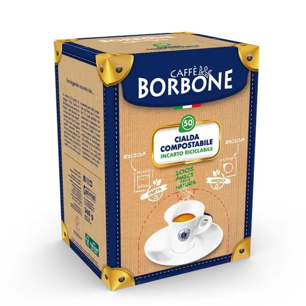 Caffè Borbone - Dek Blend Espresso - ESE Compostable Pod 44 mm - 50 pods*Expire 02/26