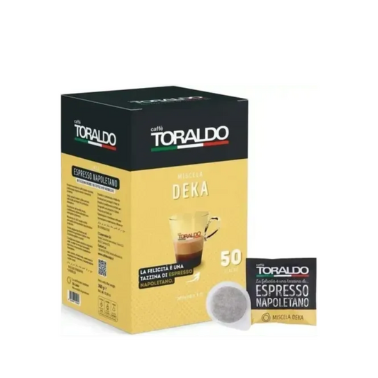 Caffè Toraldo - Miscela Deka Espresso - ESE Compostable Pod 44 mm - 50 pods